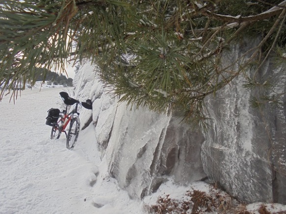 ice walls with bike